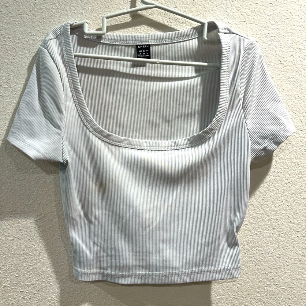 white crop top